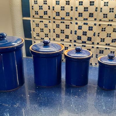 LOT 52 FOUR PIECE LIDDED CANISTER SET