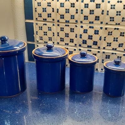 LOT 52 FOUR PIECE LIDDED CANISTER SET