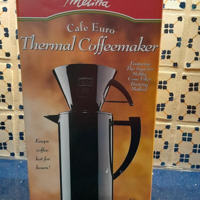 LOT 54 CORNING WARE TEAPOT AND MELITTA THERMAL COFFEE MAKER