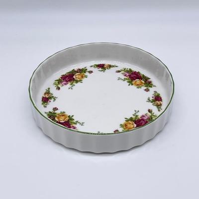 ROYAL ALBERT ~ Old Country Rose ~ Flan /Quiche Dish