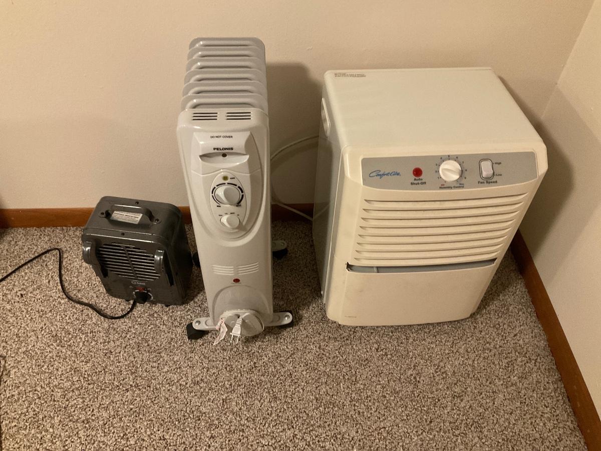 Heaters and dehumidifier