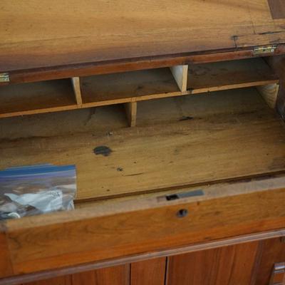 LATE 19TH CENTURY DAVENPORT DESK/ CARVED PULLS AND MORE