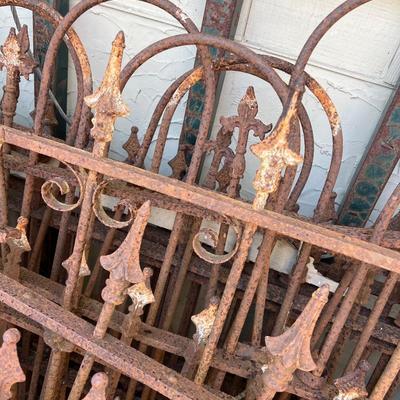 Antique Rusty Iron Cemetery Fencing