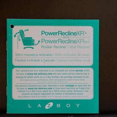 LAZYBOY ROCKER RECLINER W/ POWER ADJUSTABLE HEADREST AND LUMBAR - BROWN