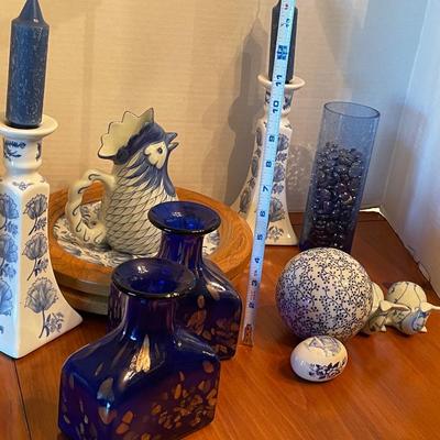 Home decor lot blue and white