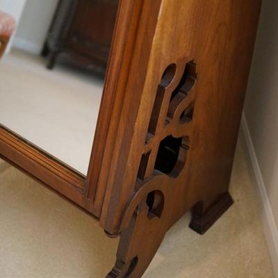 RARE VICTORIAN ABATTANT STYLE DESK W/ MIRROR / SECRETARY DROP DOWN INTERIOR