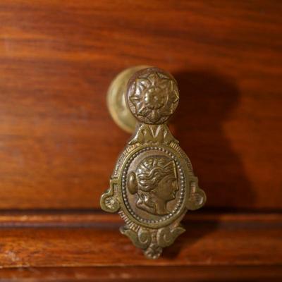 RARE VICTORIAN ABATTANT STYLE DESK W/ MIRROR / SECRETARY DROP DOWN INTERIOR