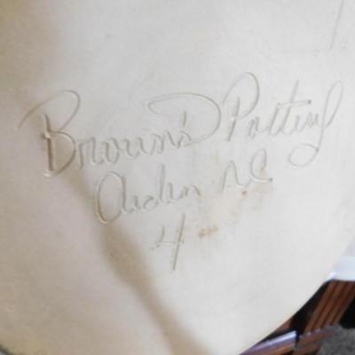 Vintage Brown's Pottery Lidded Crock