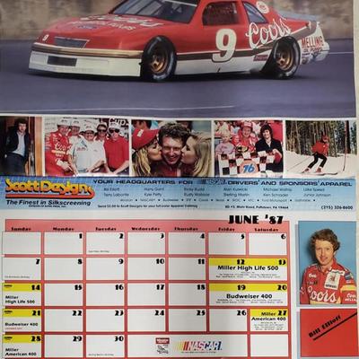 Signed NASCAR Winston Cup Superstars 1987 calendar