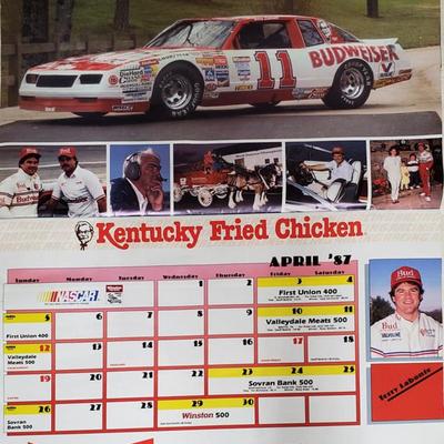Signed NASCAR Winston Cup Superstars 1987 calendar