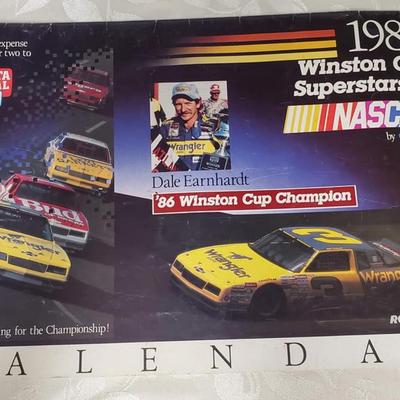 Signed NASCAR Winston Cup Superstars 1987 calendar
