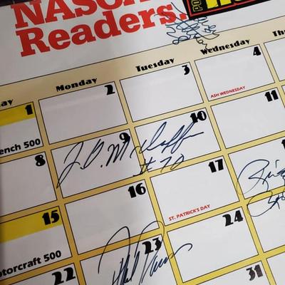 Signed NASCAR Winston Cup Superstars 1987 calendar