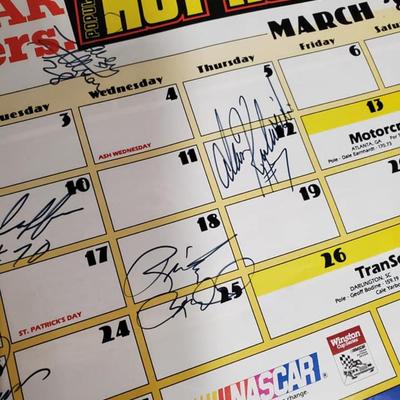 Signed NASCAR Winston Cup Superstars 1987 calendar
