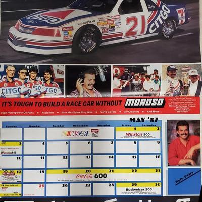 Signed NASCAR Winston Cup Superstars 1987 calendar