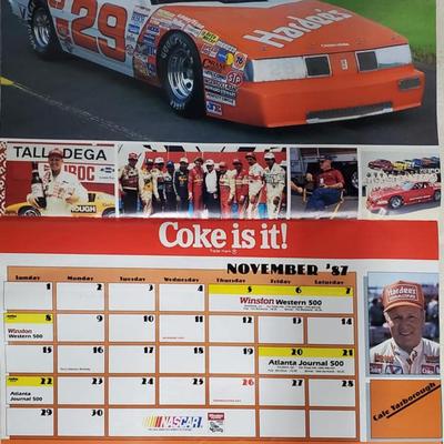 Signed NASCAR Winston Cup Superstars 1987 calendar