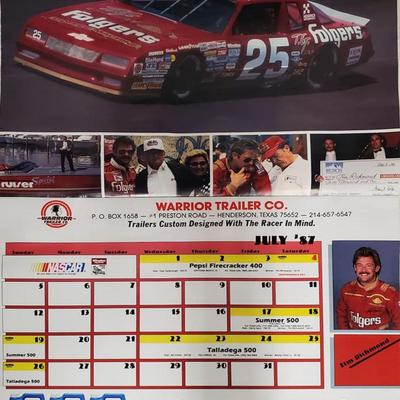 Signed NASCAR Winston Cup Superstars 1987 calendar