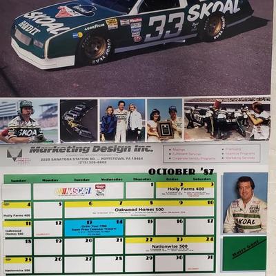 Signed NASCAR Winston Cup Superstars 1987 calendar