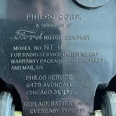 Philco Transiter Radio / Ford T-Bird