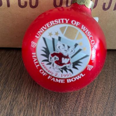 1995 UW Badger Hall of Fame Bowl ornament