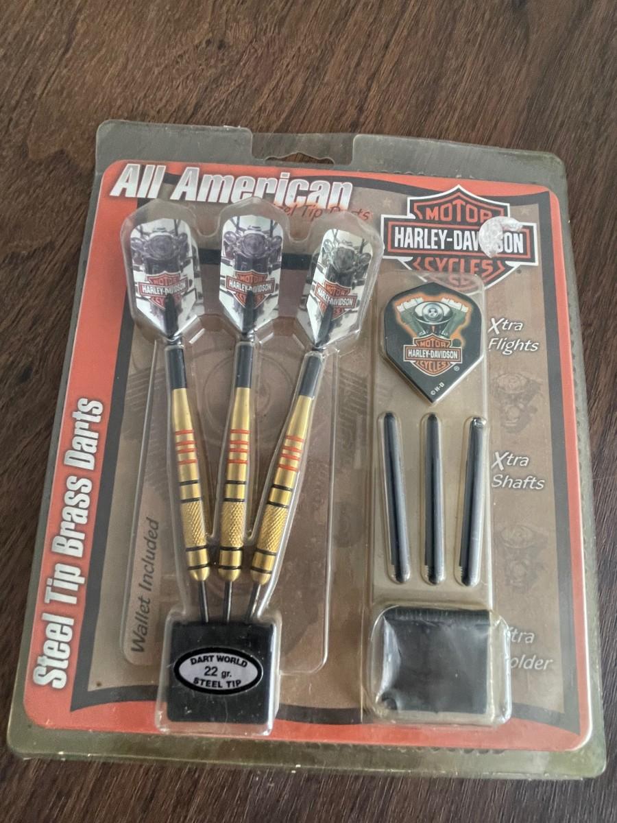 Harley Davidson Brass dart set