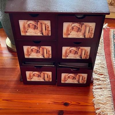Heavy Wood Photo Storage Box