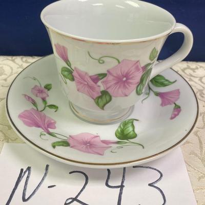Pink Flower cup and saucer