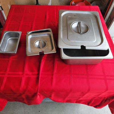 Stainless Steel 1/2 & 1/3 pans w/lid