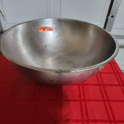 Large stainless steel bowl