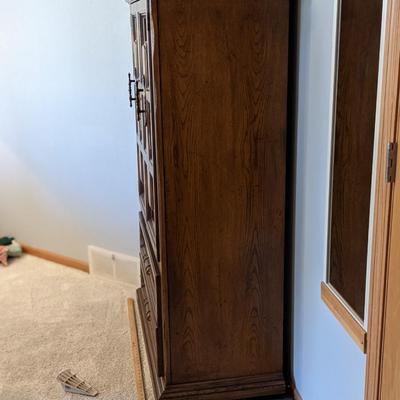 Burlington Armoire with Glass Top, Exc Condition