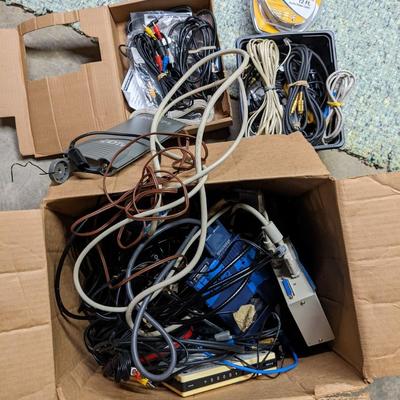 Lot of Cables, Routers, modems