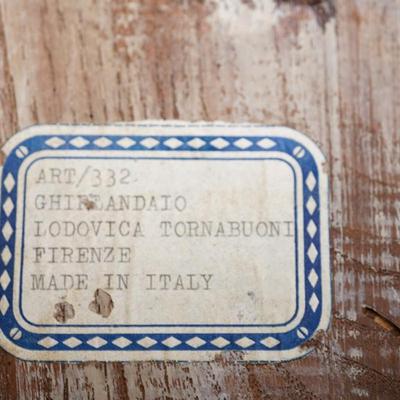 ITALIAN ANTIQUE PAINTING MOUNTED ON AGED WOOD. GHIRLANDAIO /FIRENZE ( FLORENCE )