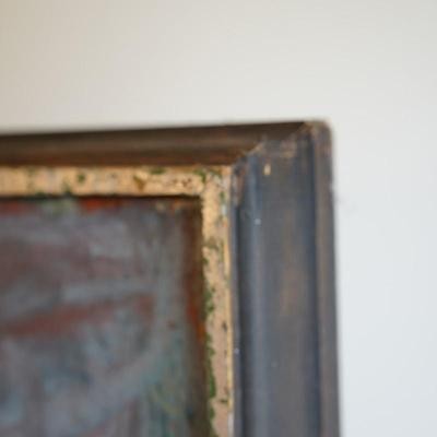 SIGNED MARSHALL BREWER OIL ON CANVAS OF CHARACTER BIRD