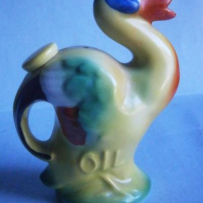 Figural Bird Porcelain Oil Bottle