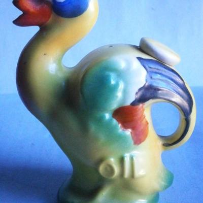 Figural Bird Porcelain Oil Bottle