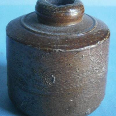 19th Century Stoneware Ink Bottle