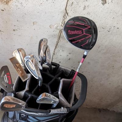 Great Shape Tour Edge Golf Bag HL4 and Basic Set of Clubs