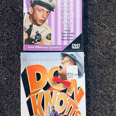 LOT 64 ANDY GRIFFITH AND BARNEY/DON KNOTTS DVDS (BASEMENT)