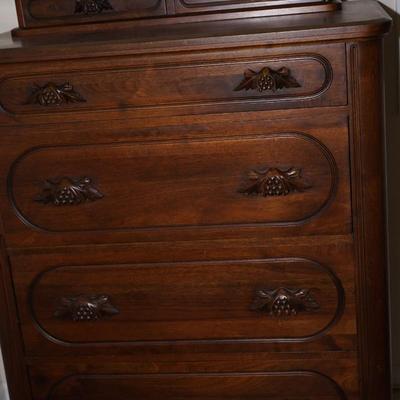 BLACK WALNUT HIGHBOY MADE FOR BOSTON STORE MILWAUKEE AROUND THE 1930's -1940's