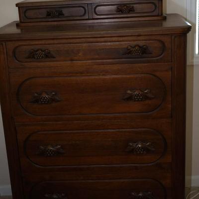BLACK WALNUT HIGHBOY MADE FOR BOSTON STORE MILWAUKEE AROUND THE 1930's -1940's