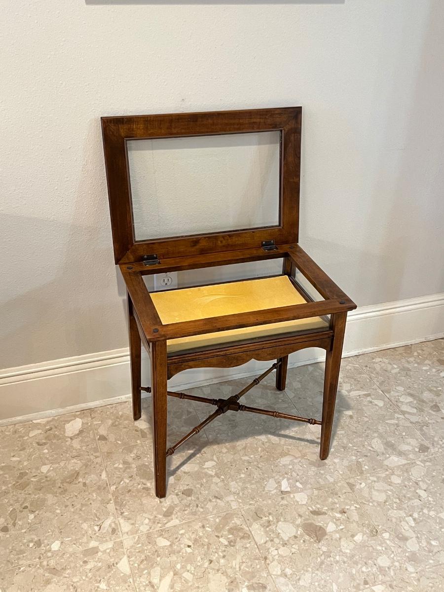 Solid Wood Side Table Display Case