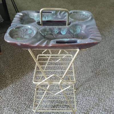 LOT 17  GREAT RETRO FREESTANDING ASHTRAY ON STAND  (Front room)
