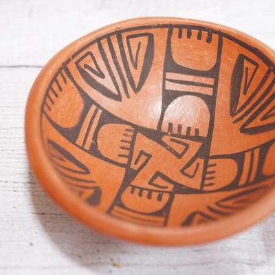 BERTHA KINALE WALPI HOPI PUEBLO SM POTTERY CLAY BOWLS- PAIR