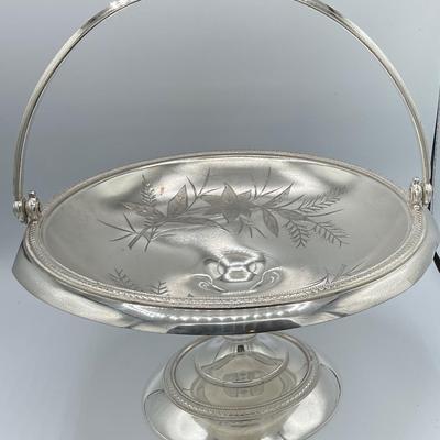 Stunning Antique  Bride's Basket Silver plated Hartford
