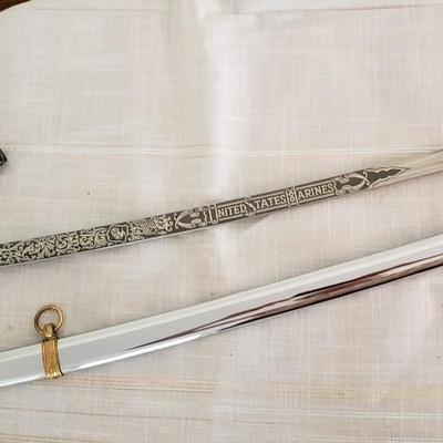 U.S. Marine Corps Mameluke Dress Sword by Hilborn-Hamburger With Leather case