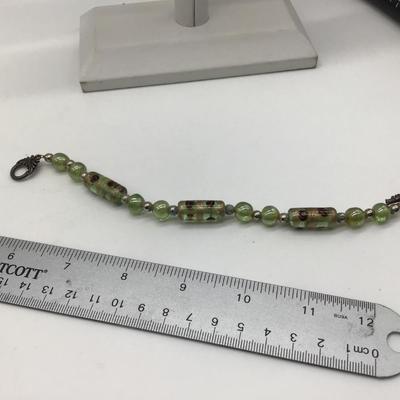 Pretty Green Glass Bracelet