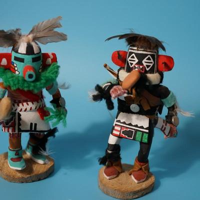 PAIR OF THOMAS TAKALA HOPI KATCHINA DOLLS