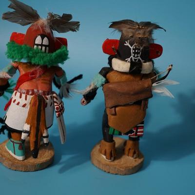 PAIR OF THOMAS TAKALA HOPI KATCHINA DOLLS