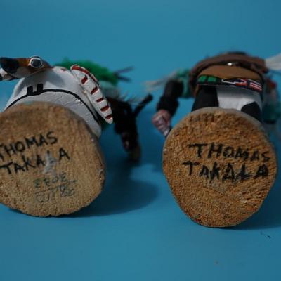 PAIR OF THOMAS TAKALA HOPI KATCHINA DOLLS