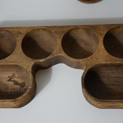 SOUTHWEST WOVEN GRASS BASKET/ PIMA? WITH TWO WOODEN SEED OR GRAIN SORTERS