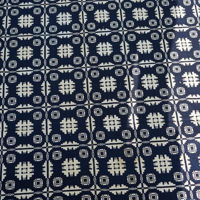 ANTIQUE HAND WOVEN COVERLETTE BLACK AND WHITE WEAVE PATTERN